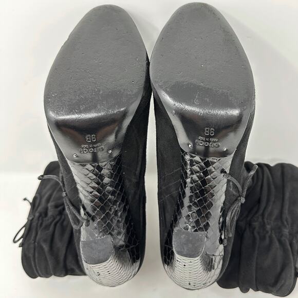 Vintage Gucci Suede Python‑Heel Boots Tom Ford Era (2000s), Women’s US 9  - Picture 8 of 9